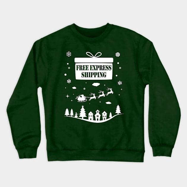 Free Express Shipping on Christmas Eve. [white] Crewneck Sweatshirt by Blended Designs